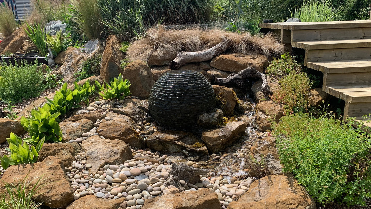 Pondless Waterfall with Sphere